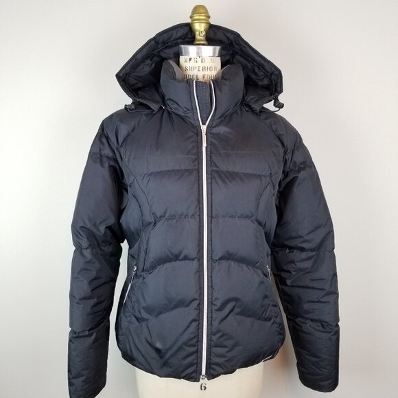 Nike Black Puffer Jacket with Detachable Hood Front Pockets Women's Size Large - Picture 1 of 12